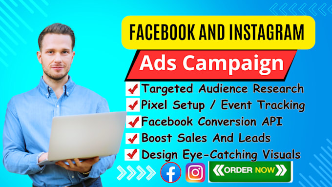 Gig Preview - Setup facebook ads campaign, instagram marketing, social media manager, meta ads