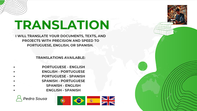 Gig Preview - Translate your text with precision and speed to portuguese english or spanish