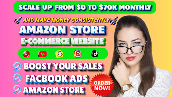 Gig Preview - Fix, edit and setup profitable facebook ads for amazon store ecommerce website,