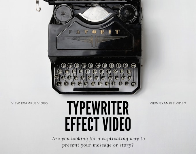 Gig Preview - Stunning typewriting effect video