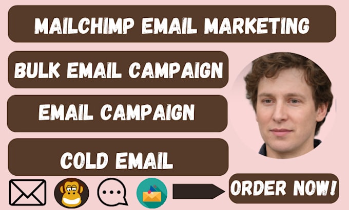 Gig Preview - Send bulk emails, mass emails, cold emails, mailchimp email marketing