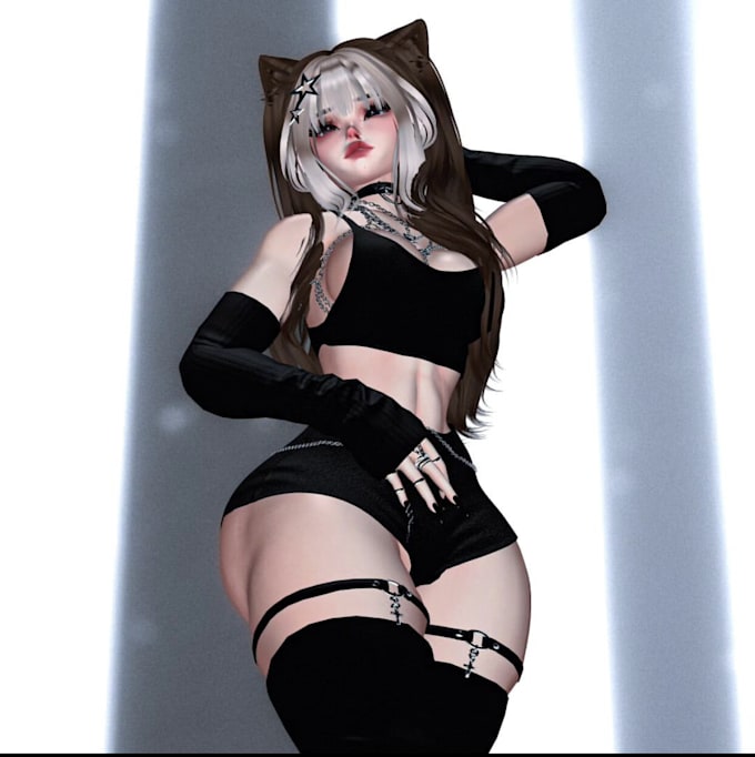 Gig Preview - Create custom vrchat avatar 3d model furry avatar vtuber vrc avatar, sfw