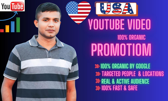 Gig Preview - Do quick and effective organic USA youtube video promotion