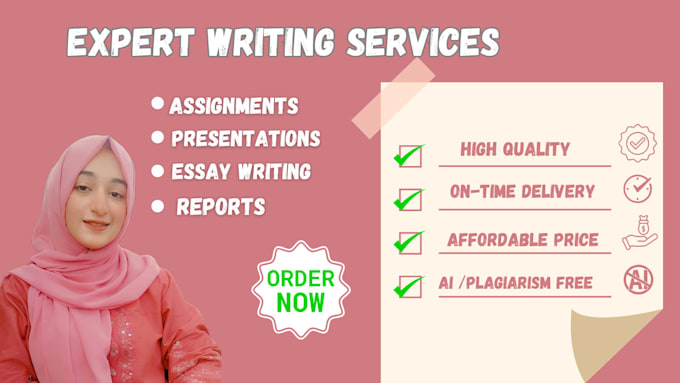 Gig Preview - Provide you professional assignment writing services for high quality work