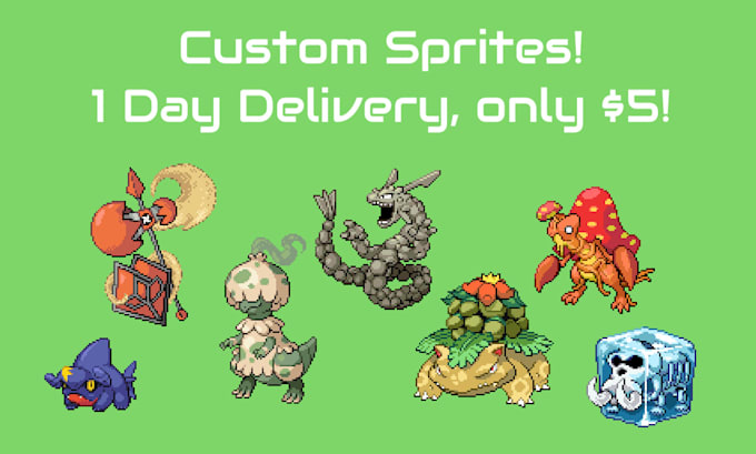 Bestseller - make custom pokemon pixel art for your fakemon or fusions