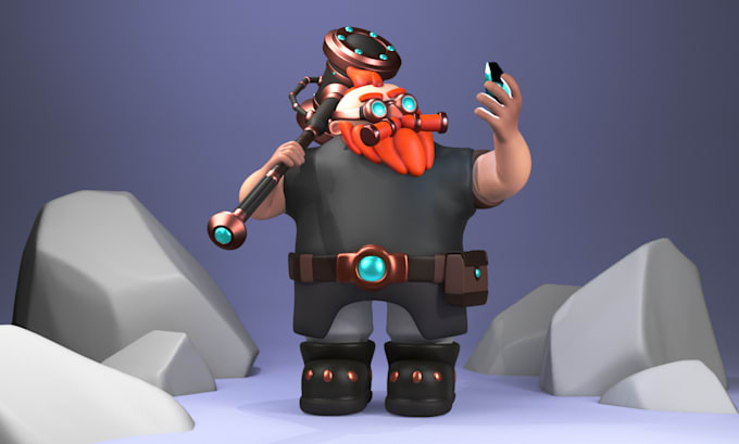 Gig Preview - Model a low poly 3d character with rig