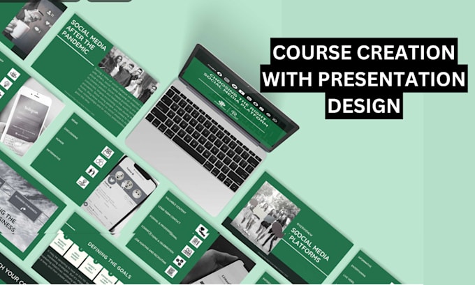 Gig Preview - Do online course creation, course presentation design, course website, and ebook