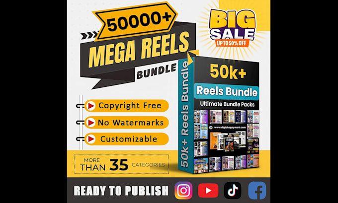 Gig Preview - Give you 500,000 reels of 100 different niches  10tb graphic designs premium