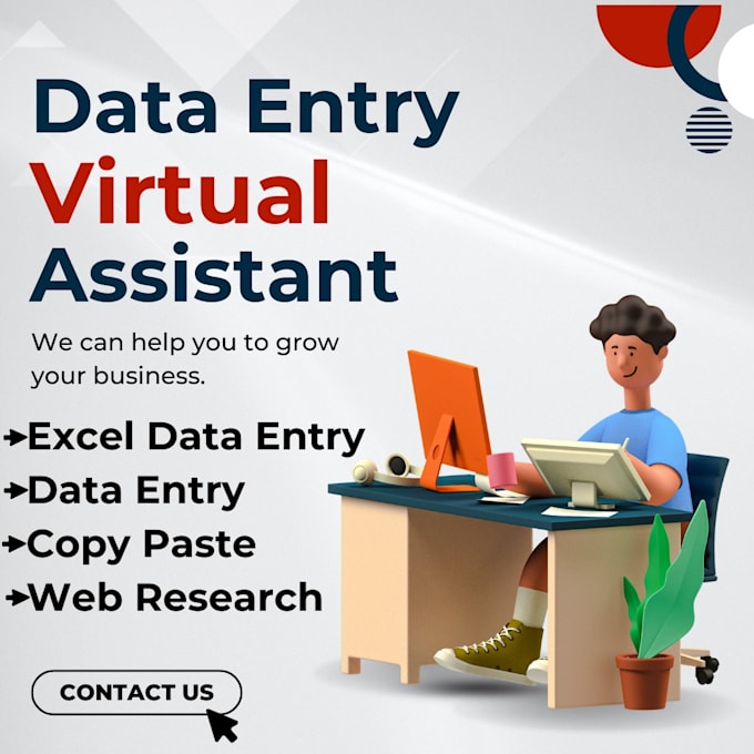 Gig Preview - Be your virtual assistant for fast and accurate data entry