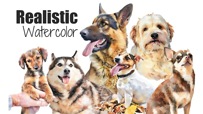 Gig Preview - Draw watercolor custom pet, realistic and beautiful