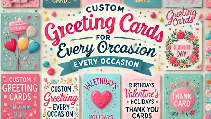 Gig Preview - Design greetings, birthdays, valentine, holidays and thanks cards