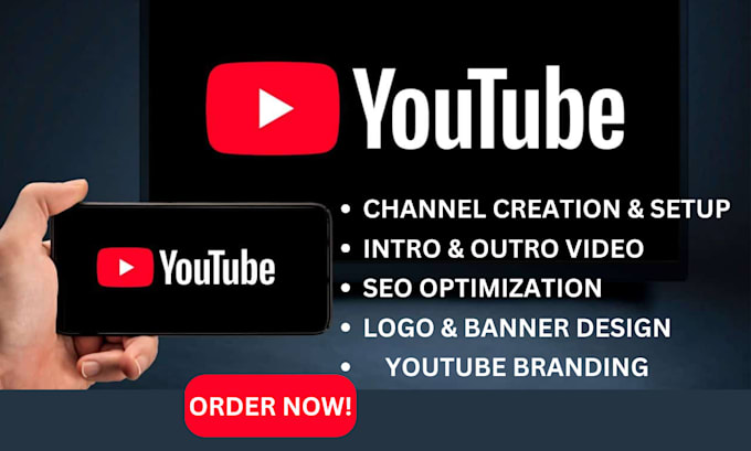 Gig Preview - Create and setup youtube channel with logo, banner, intro, outro