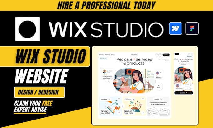 Gig Preview - Design wix studio business website or redesign wix studio online store website