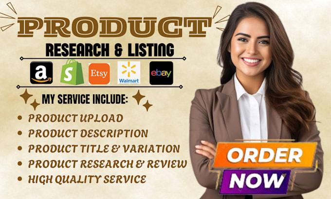 Bestseller - do product upload and research on shopify, amazon, etsy and ebay