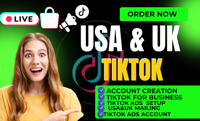 Gig Preview - Create USA tiktok account, USA tiktok account, USA tiktok account, tiktok USA