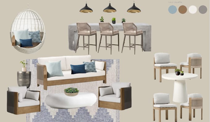 Gig Preview - Do interior design, create 2d or 3d layout, shop for furniture