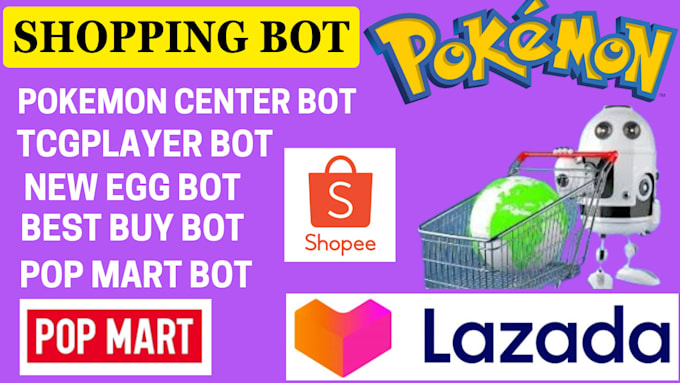 Bestseller - develop pokemon center bot, auto purchase bot, tcgplayer bot, scalping bot