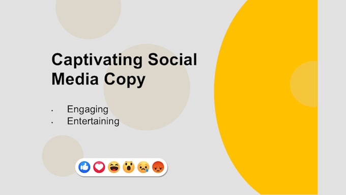 Gig Preview - Create social media copy to captivate your audience