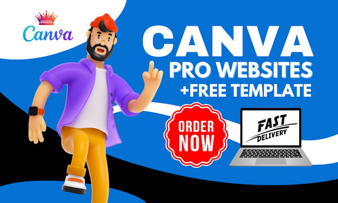 Gig Preview - Canva pro design canva website design canva landing page design canva template