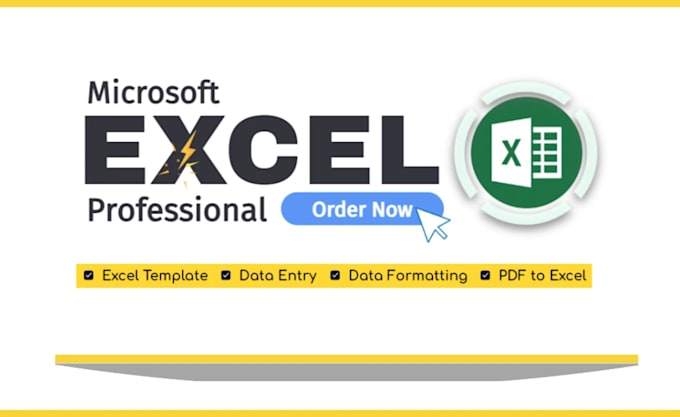 Gig Preview - Create excel template, data formatting, convert pdf to excel