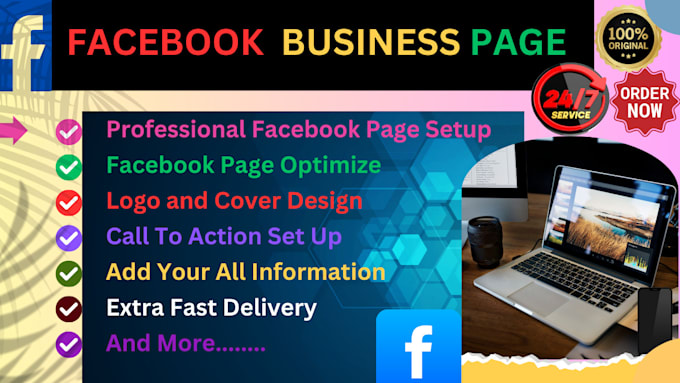 Gig Preview - Do facebook business page, fan page create and banner