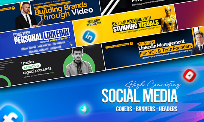 Gig Preview - Design unique facebook instagram linkedin header or banner