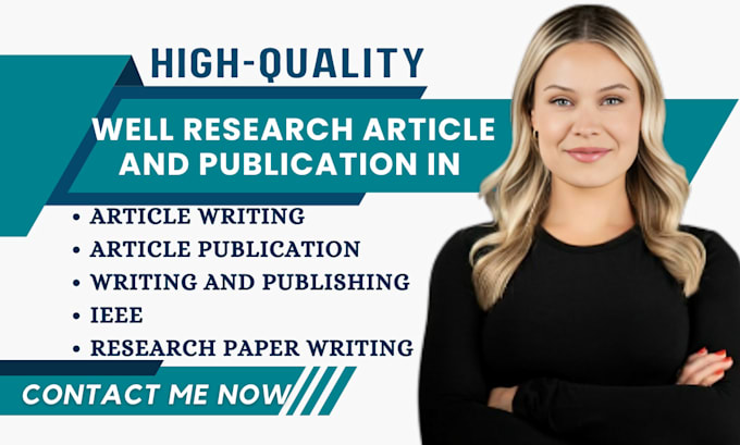 Gig Preview - Rewrite, format, and publish research article in scopus or ieee indexed journals