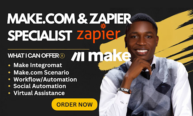 Bestseller - make com integromat zapier webhook make com scenario made com api, ghl, workflow