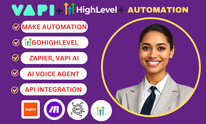 Gig Preview - Vapi ai calling agent, make com automation, gohighlevel chatbot voice  ai agent