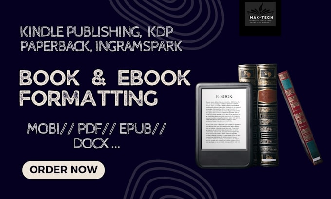 Gig Preview - Do epub ebook writing paperback formatting on kindle publishing ingram stark