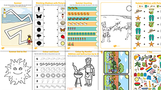 Gig Preview - Design kids activity books, coloring books, journals, and workbooks for KDP