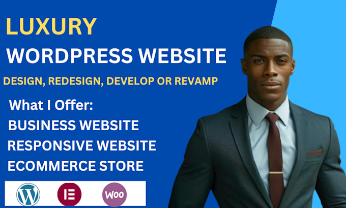 Gig Preview - Design redesign fix update luxury premium modern wordpress website