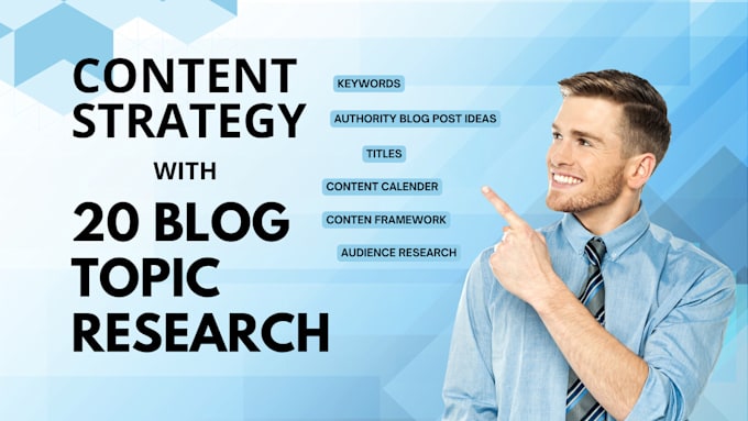 Gig Preview - Research and create content strategy plan with 20 SEO blog topics