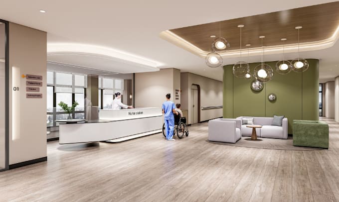 Gig Preview - Do 3d cgi hospital design, clinics, medical, pharmacy store with 3d render