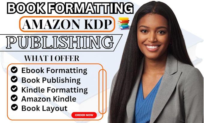 Gig Preview - Ebook formatting book editor amazon kdp ebook design amazon kindle book publish