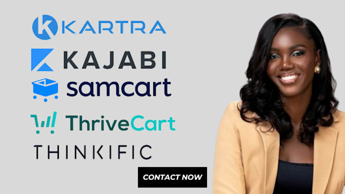 Gig Preview - Build thrivecart samcart kajabi kartra CRM thinkific automation landing pages