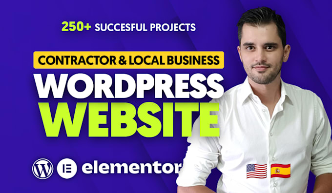 Gig Preview - Develop wordpress business website design for local businesses and contractors