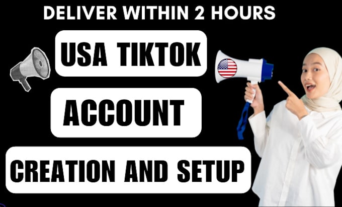 Gig Preview - Create and set up your USA tiktok account no VPN required