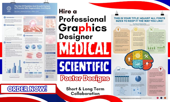 Bestseller - do medical poster design, scientific, academic research design, infographics