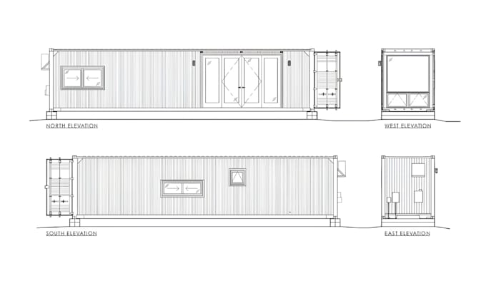 Gig Preview - Do architecture shipping container home design permit drawings