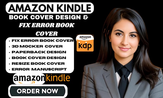 Gig Preview - Do book cover design and fix error book cover for amazon kdp