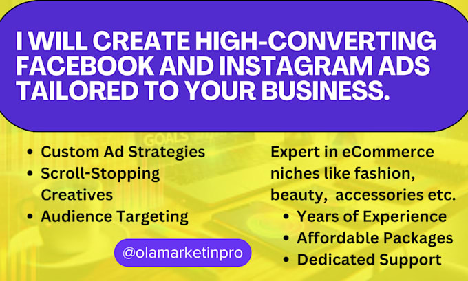 Gig Preview - Skyrocket your ecommerce sales with high converting facebook and instagram ads