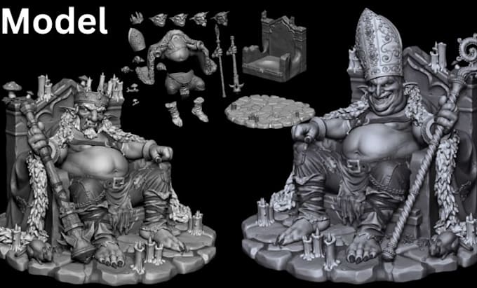 Gig Preview - Sculpt character model, miniatures and figurines for 3d printing