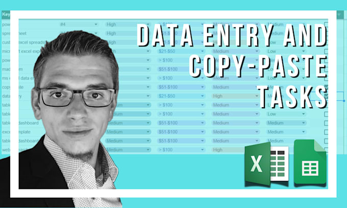 Gig Preview - Do ms excel data entry and copy paste tasks quickly