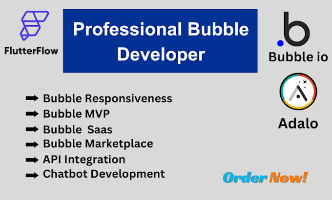 Gig Preview - Build bubble io app bubble mvp bubble developer saas marketplace flutterflow