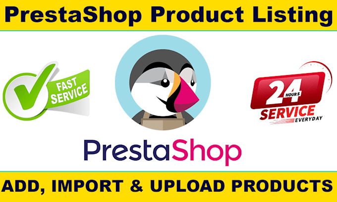 Gig Preview - Add products, upload products and import products to prestashop store