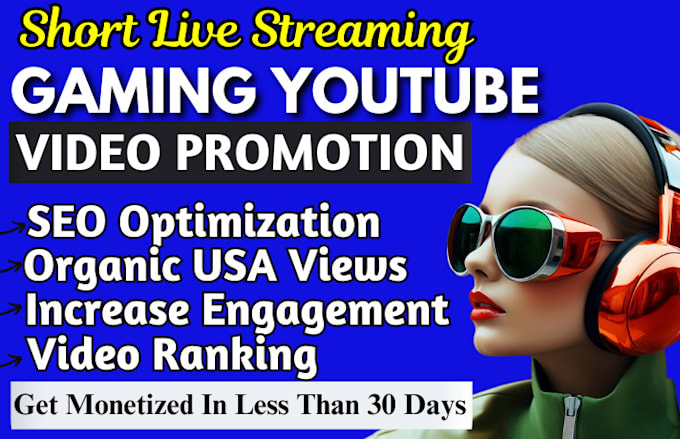 Gig Preview - Do short live streaming fast kid youtube gaming video channel monetization