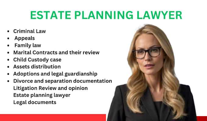 Gig Preview - Usa attorney legal services, drafting wills, trusts and estate plans