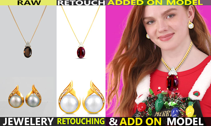 Gig Preview - Do jewelry retouching and add jewelry on model professionally