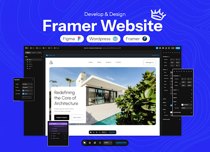 Gig Preview - Develop framer website, do figma to framer, wordpress to framer website